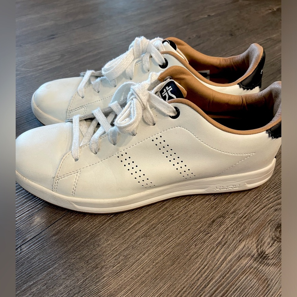 Kuru Roam Classic White Leather Shoes Sneakers Size 9.5